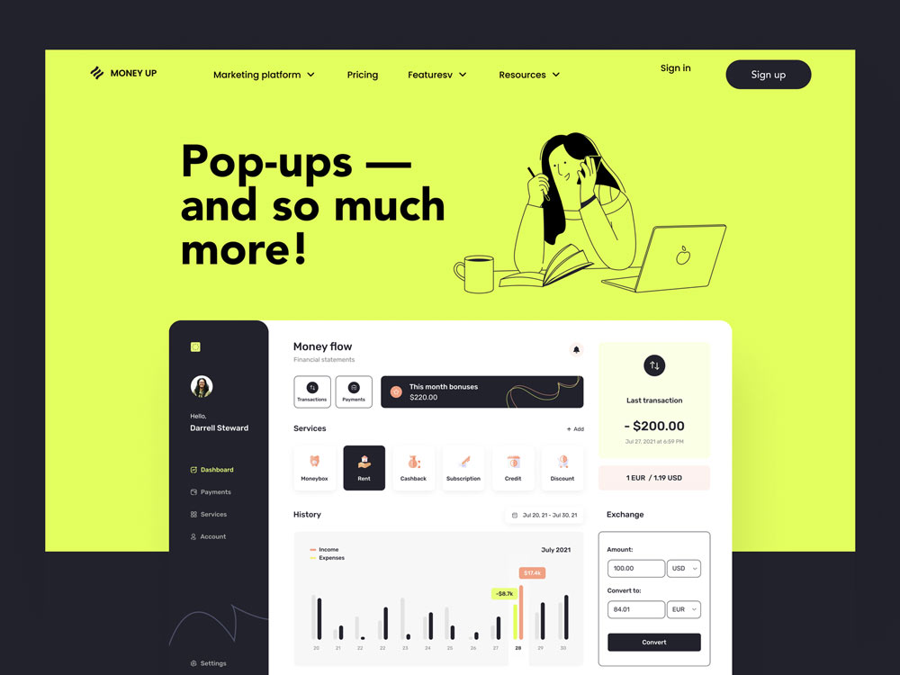 Back-end popups and Graphic Design Project 6